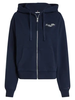 Tommy Hilfiger Pullover & Sweatshirts*REG SCRIPT ZIP HOODIE dark night navy