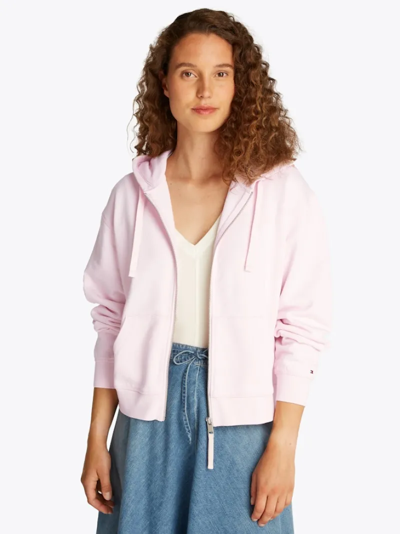 Tommy Hilfiger Pullover & Sweatshirts*REG SCRIPT ZIP HOODIE light pink