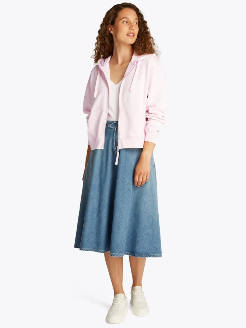 Tommy Hilfiger Pullover & Sweatshirts*REG SCRIPT ZIP HOODIE light pink