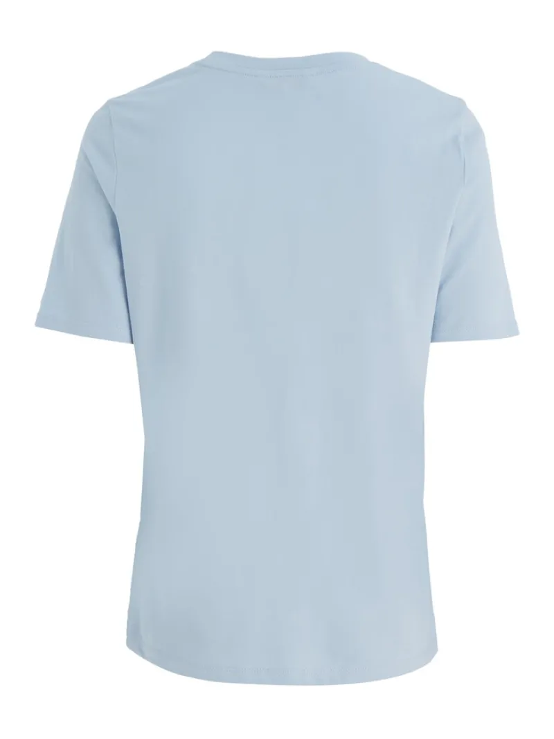 Tommy Hilfiger Shirts*REG SUNSHINE SLOGAN C-NK TEE SS breezy blue