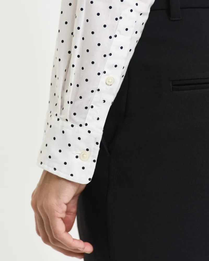 Gant Blusen*Regular Fit Bluse aus Baumwoll-Voile mit Punktemuster eggshell