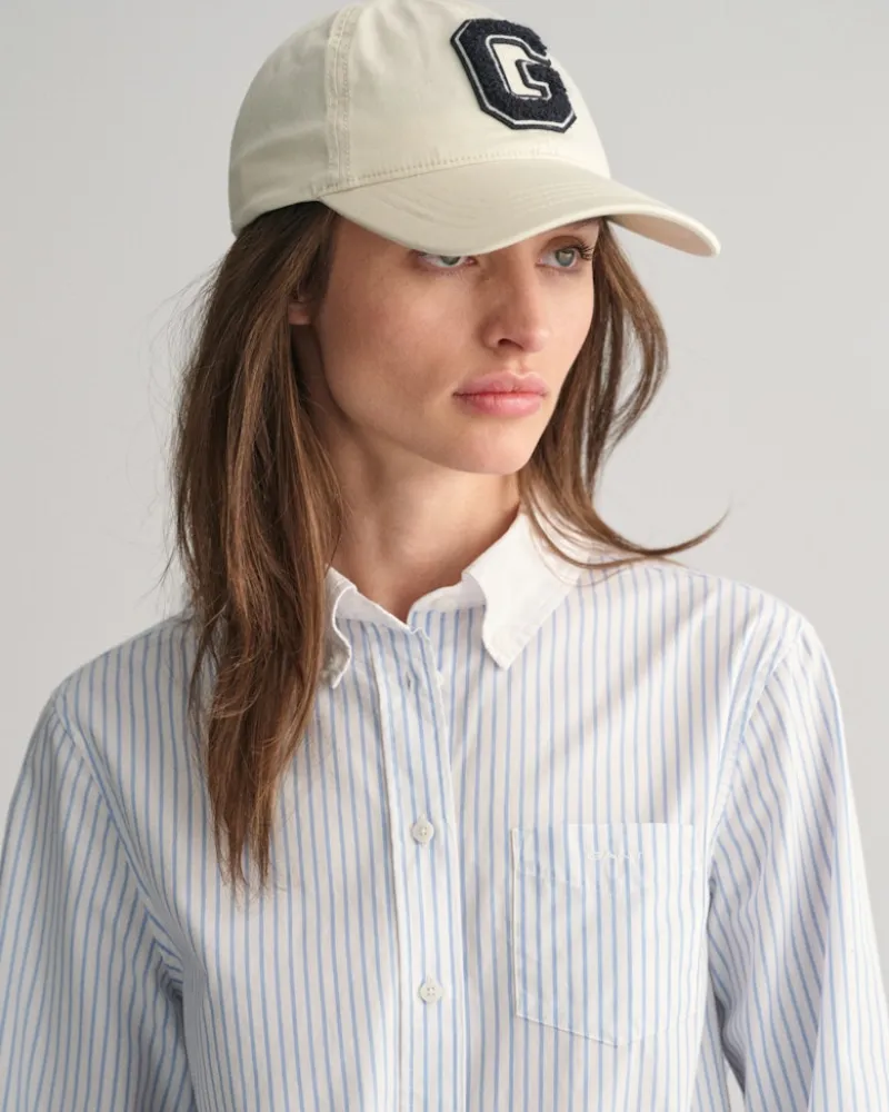 Gant Blusen*Regular Fit Bluse mit Kontrastkragen und Streifen Clear Sky