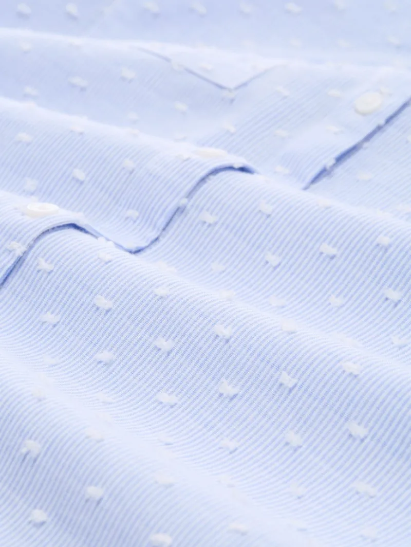 Tom Tailor Blusen*Regular Fit Bluse mit Streifenmuster blue white dobby stripe