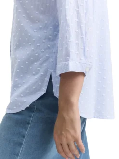 Tom Tailor Blusen*Regular Fit Bluse mit Streifenmuster blue white dobby stripe
