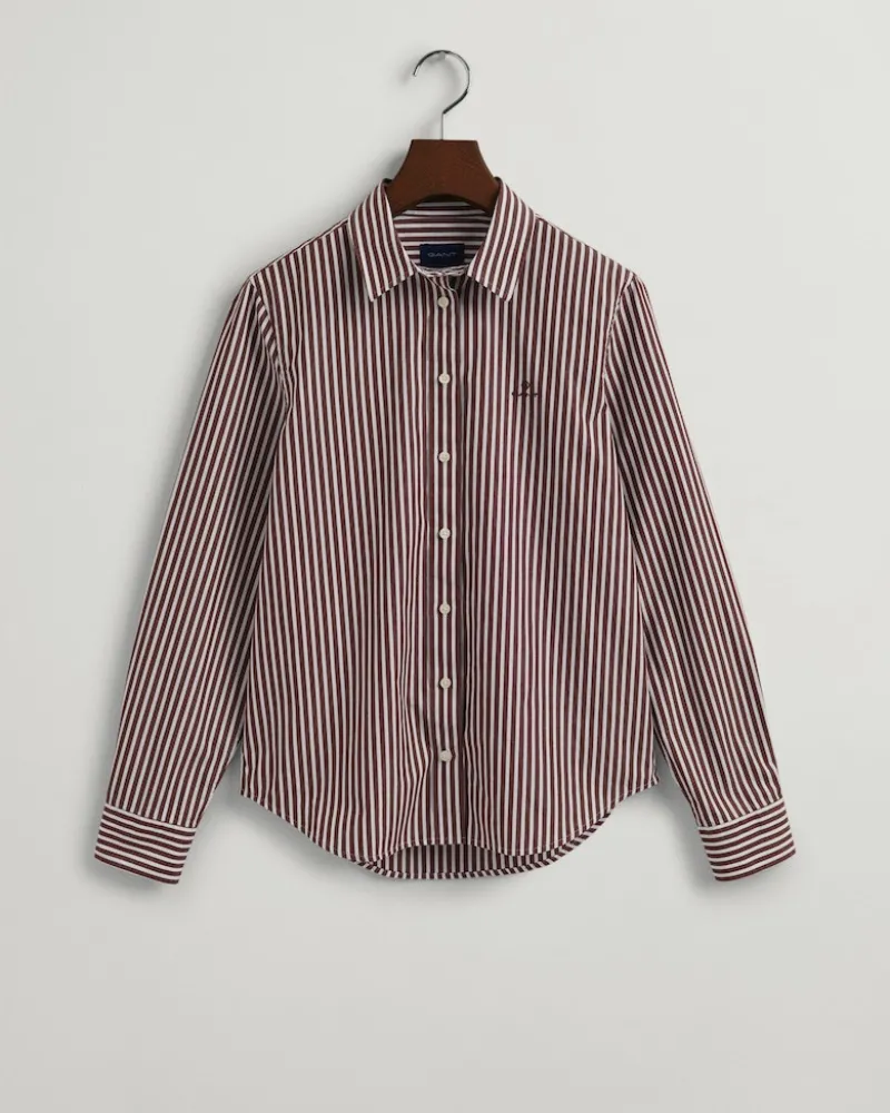 Gant Blusen*Regular Fit Broadcloth Bluse mit Streifen cocoa bean