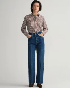 Gant Blusen*Regular Fit Broadcloth Bluse mit Streifen cocoa bean