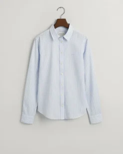 Gant Blusen*Regular Fit Classic Popeline Hemd mit Streifen Light Blue