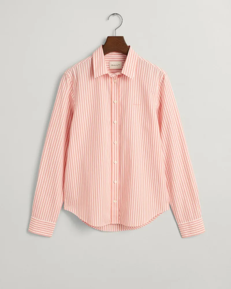 Gant Blusen*Regular Fit Classic Popeline Hemd mit Streifen peachy pink