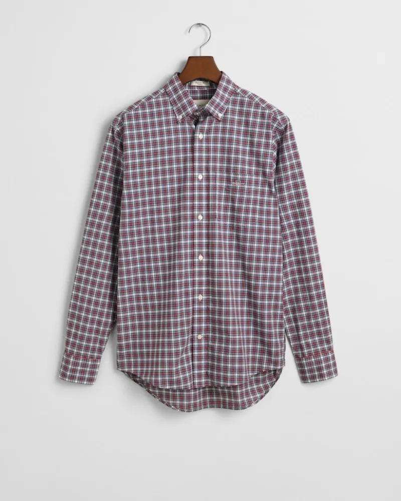 Gant Hemden|Big Boys*Regular Fit Classic Popeline Hemd mit Tartan-Muster white