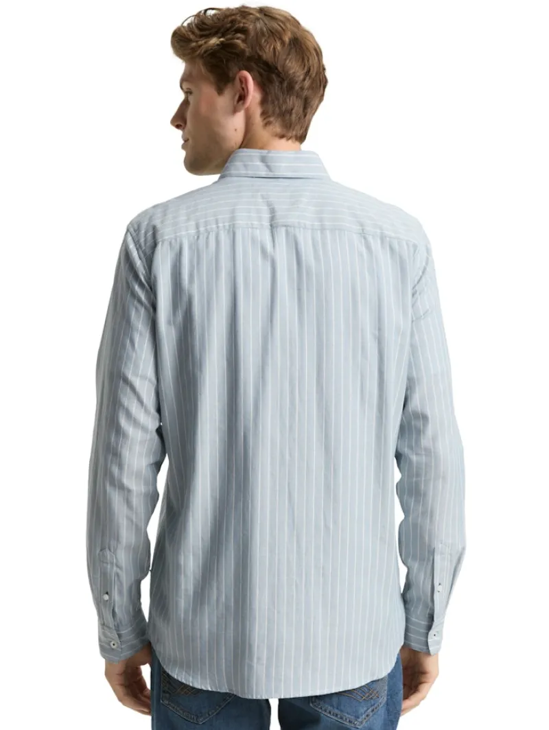 Tom Tailor Hemden|Big Boys*Regular Fit Flanell-Hemd mit Muster light blue fine stripe