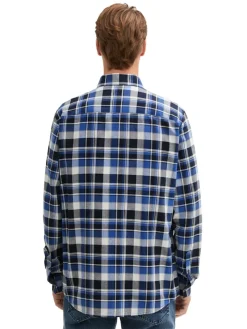 Tom Tailor Hemden|Big Boys*Regular Fit Hemd im Karomuster blue white check