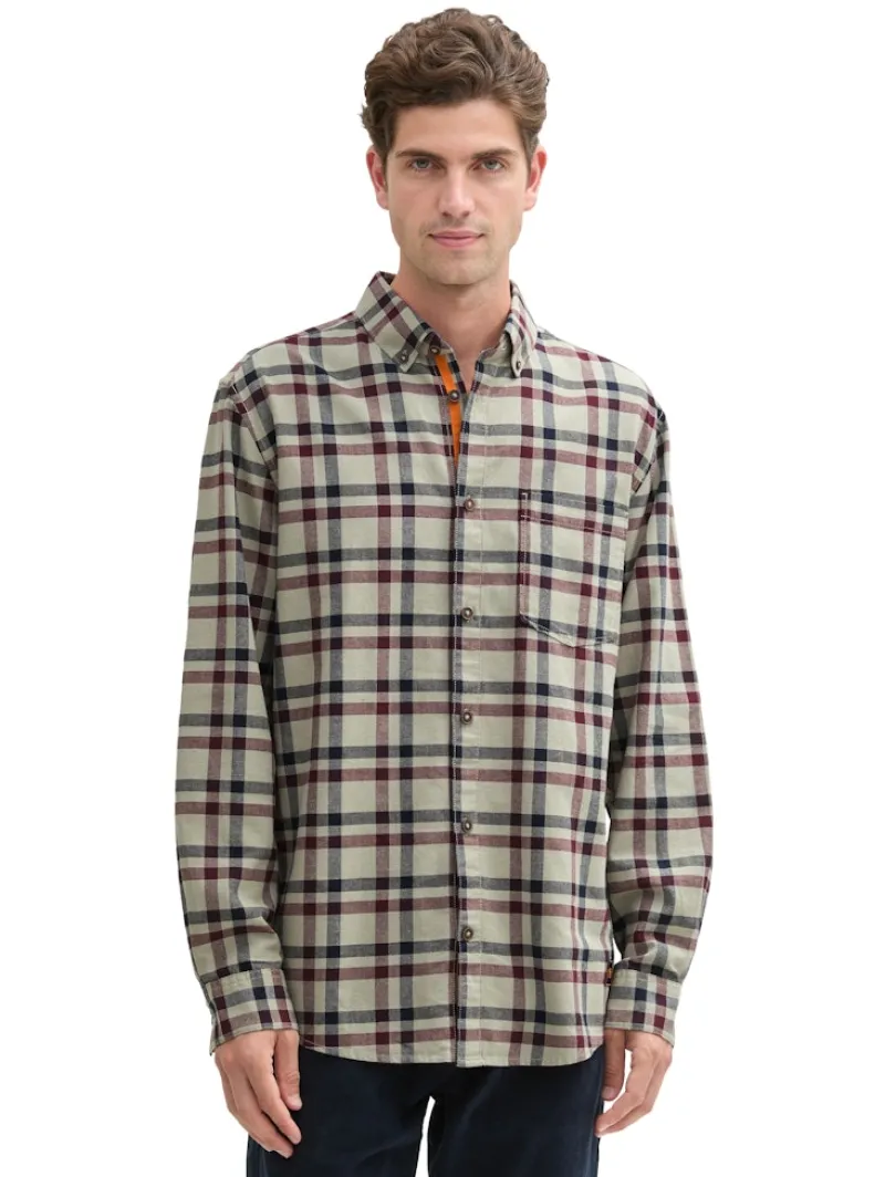 Tom Tailor Hemden|Big Boys*Regular Fit Hemd im Karomuster grass green purple check