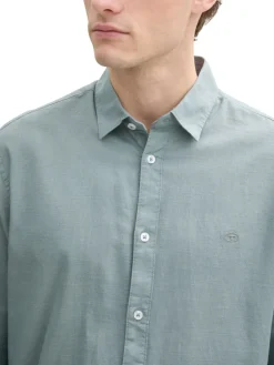 Tom Tailor Hemden|Big Boys*Regular Fit Hemd mit Logo-Stickerei grey mint