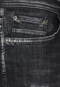 Street One Men Shorts|Big Boys*Regular Fit Jeans Shorts black random wash