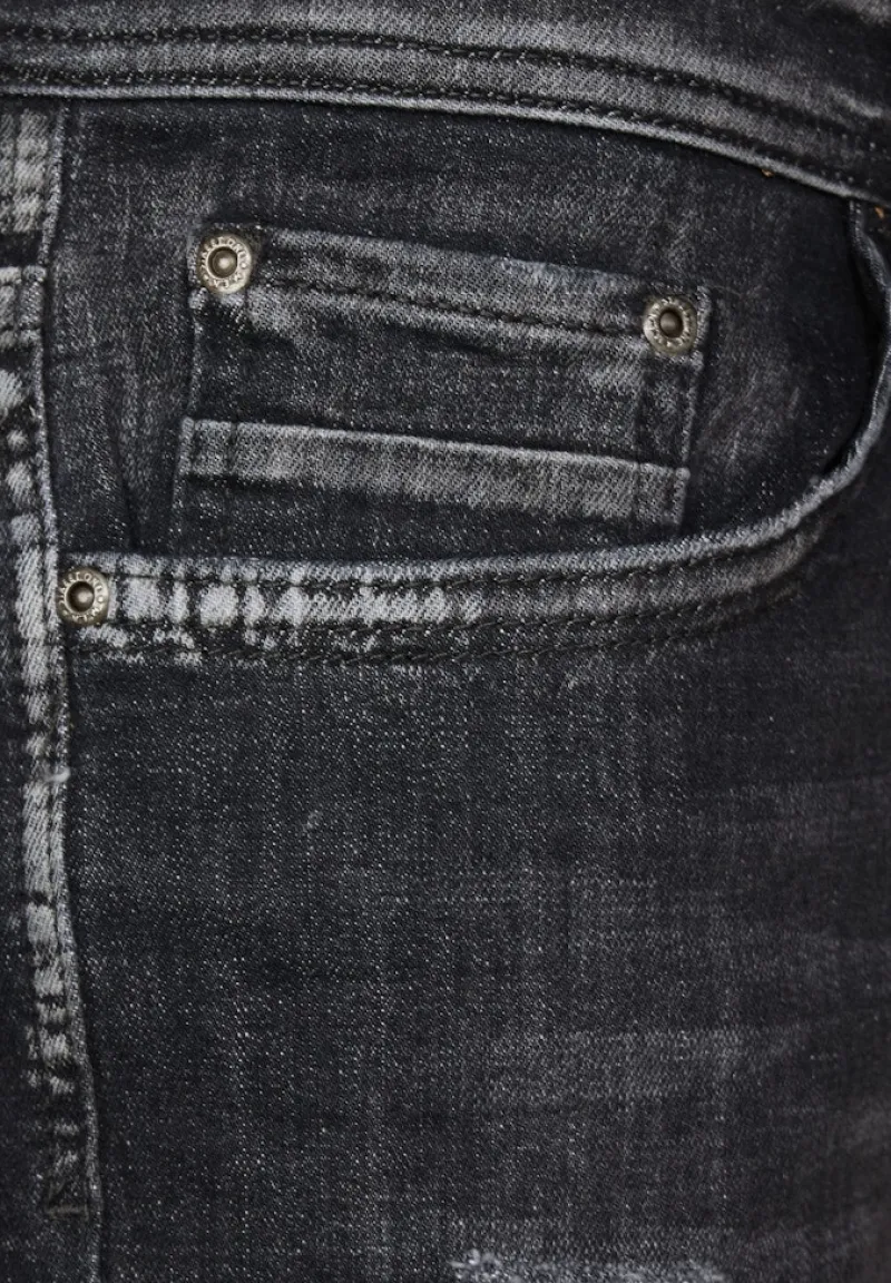 Street One Men Shorts|Big Boys*Regular Fit Jeans Shorts black random wash