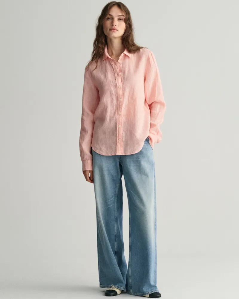 Gant Blusen*Regular Fit Leinen Chambray Bluse peachy pink