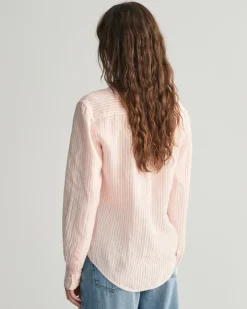 Gant Blusen*Regular Fit Leinenhemd mit Streifen peachy pink