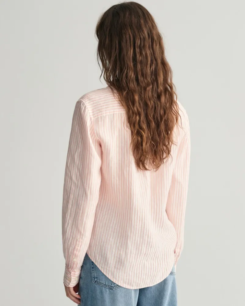Gant Blusen*Regular Fit Leinenhemd mit Streifen peachy pink