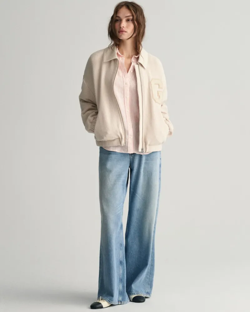 Gant Blusen*Regular Fit Leinenhemd mit Streifen peachy pink