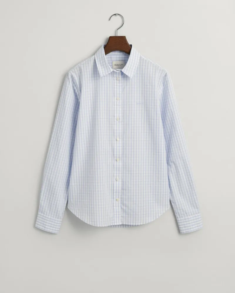 Gant Blusen*Regular Fit Popeline Bluse mit Vichy-Karo Light Blue
