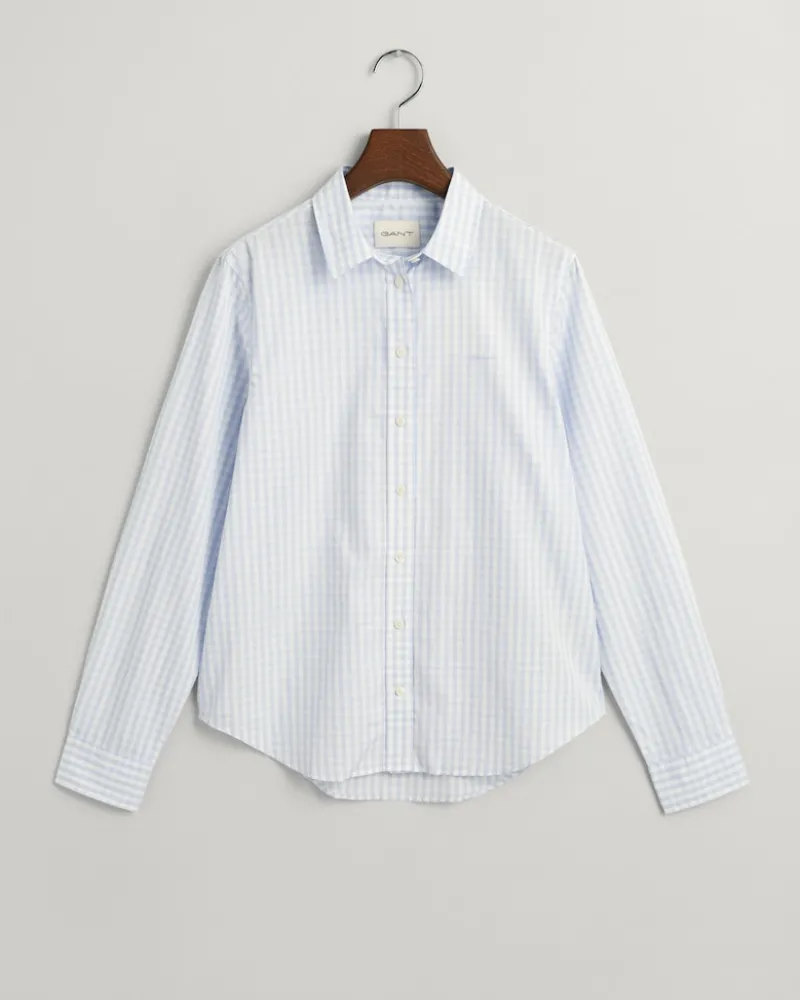 Gant Blusen*Regular Fit Popeline Bluse mit Vichy-Karo Light Blue