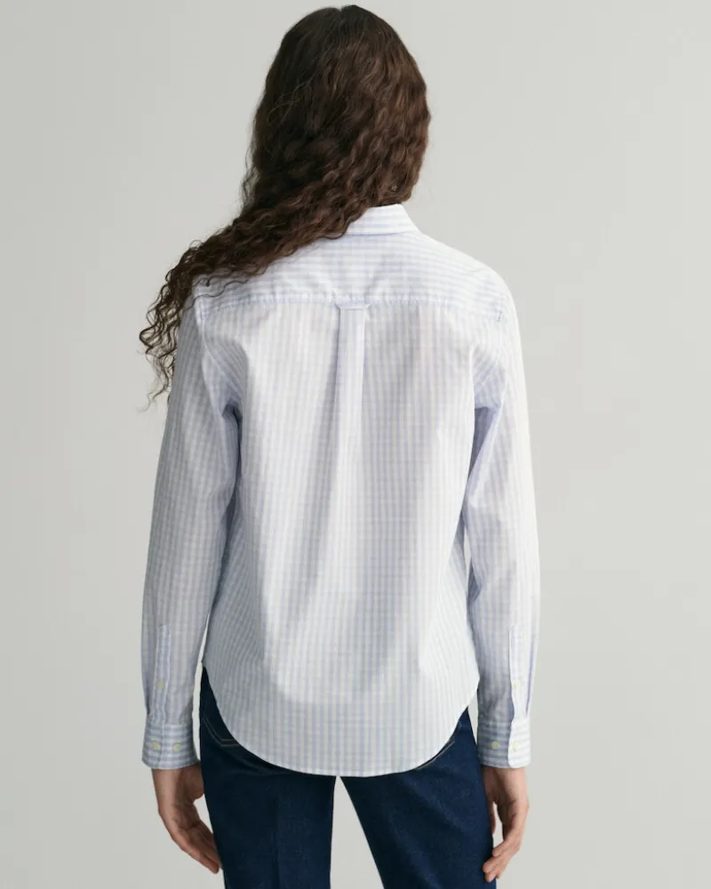 Gant Blusen*Regular Fit Popeline Bluse mit Vichy-Karo Light Blue
