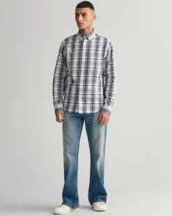 Gant Hemden|Big Boys*Regular Fit Popeline Karohemd eggshell