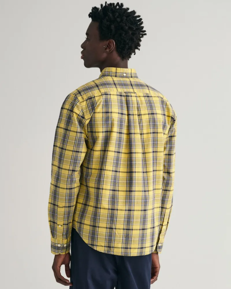 Gant Hemden|Big Boys*Regular Fit Popeline Karohemd parchment yellow