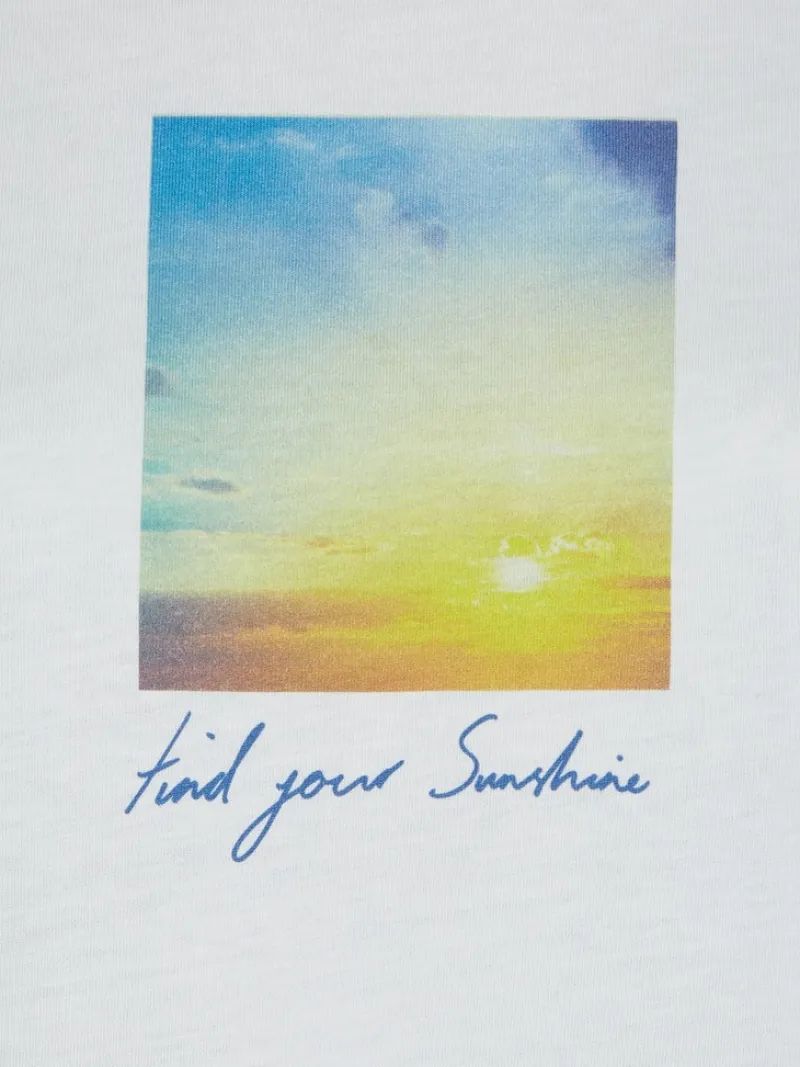 Tommy Hilfiger Shirts*REGULAR PHOTOPRINT C-NK TEE SS white sunshine graphic