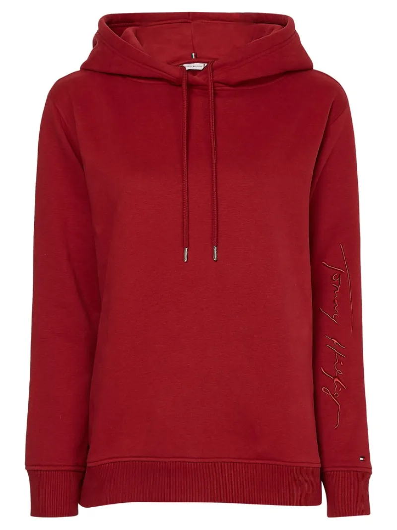 Tommy Hilfiger Pullover & Sweatshirts*REGULAR SCRIPT HOODIE regatta red