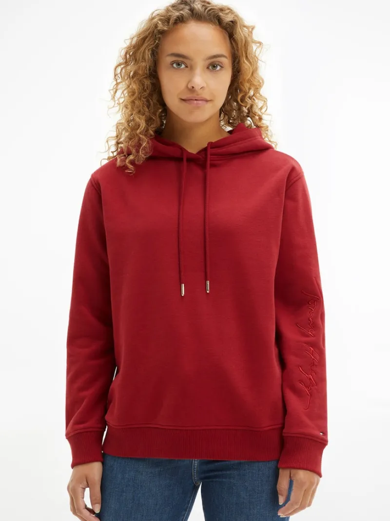 Tommy Hilfiger Pullover & Sweatshirts*REGULAR SCRIPT HOODIE regatta red
