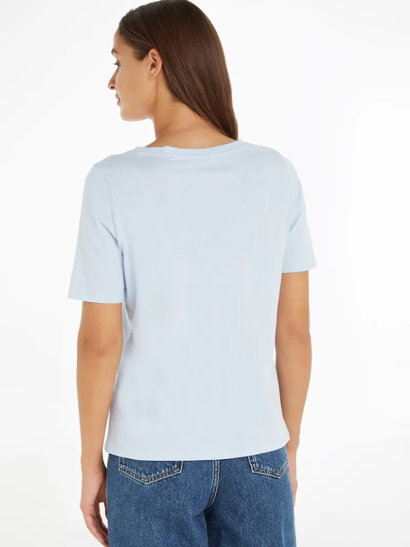 Tommy Hilfiger Shirts*REGULAR TH CIRCLE OPEN-NK TEE SS breezy blue