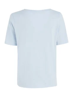 Tommy Hilfiger Shirts*REGULAR TH CIRCLE OPEN-NK TEE SS breezy blue