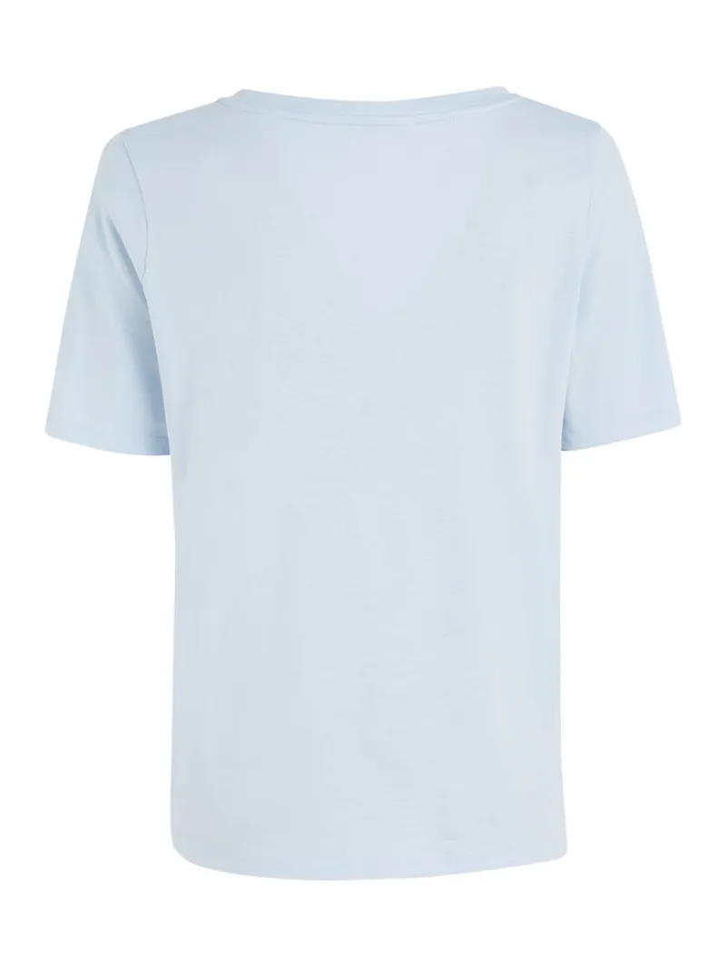 Tommy Hilfiger Shirts*REGULAR TH CIRCLE OPEN-NK TEE SS breezy blue