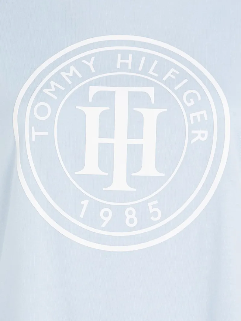 Tommy Hilfiger Shirts*REGULAR TH CIRCLE OPEN-NK TEE SS breezy blue