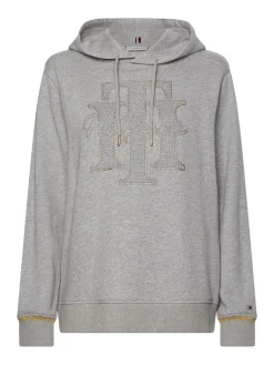 Tommy Hilfiger Pullover & Sweatshirts*REGULAR TH CRYSTAL HOODIE light grey heather