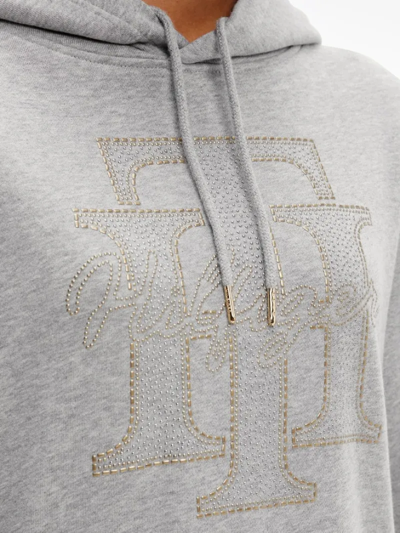 Tommy Hilfiger Pullover & Sweatshirts*REGULAR TH CRYSTAL HOODIE light grey heather