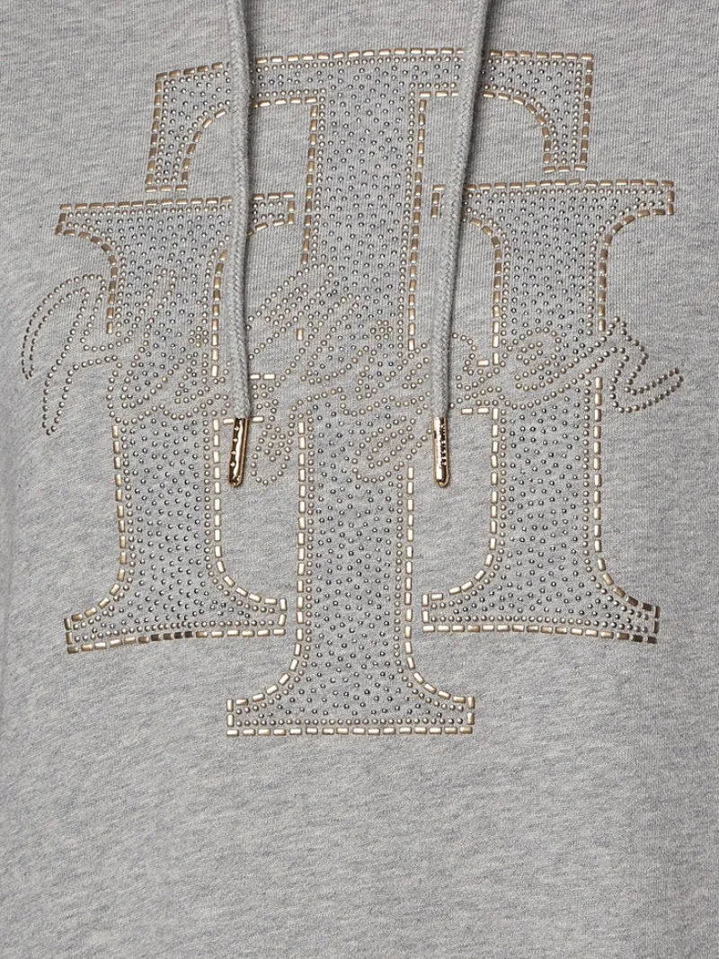 Tommy Hilfiger Pullover & Sweatshirts*REGULAR TH CRYSTAL HOODIE light grey heather