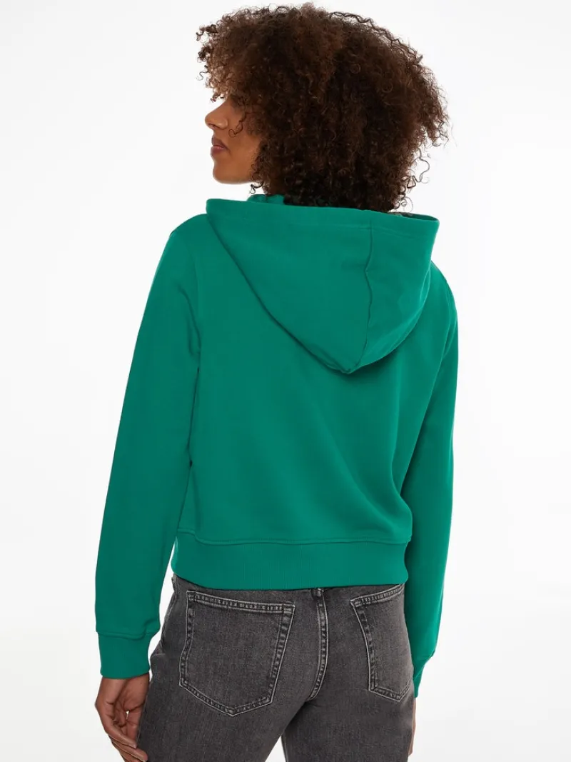 Tommy Hilfiger Pullover & Sweatshirts*Reissverschluss Hoodie mit Tunnelzug-Kapuze courtside green
