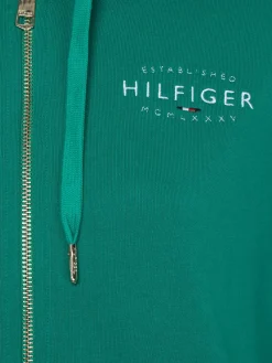 Tommy Hilfiger Pullover & Sweatshirts*Reissverschluss Hoodie mit Tunnelzug-Kapuze courtside green