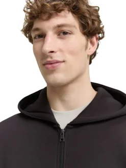 Tom Tailor Denim Pullover & Sweatshirts*Relaxed Fit Hoodie Sweatjacke aus Scuba night watch black