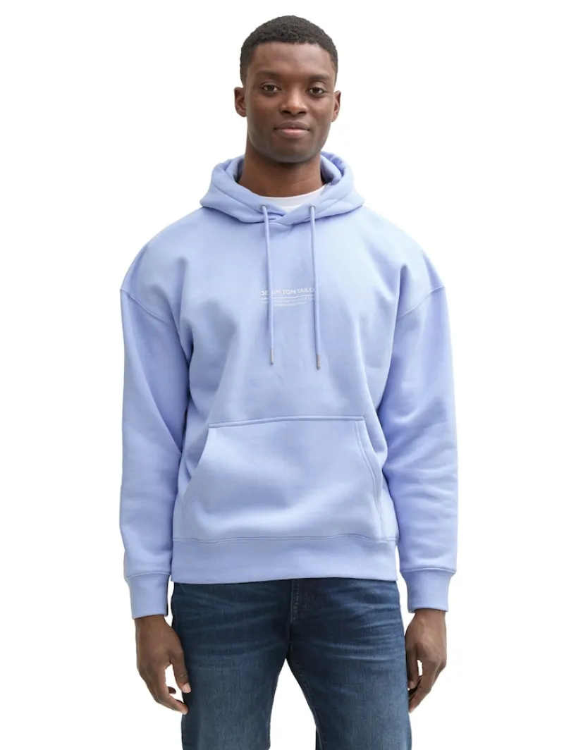 Tom Tailor Denim Pullover & Sweatshirts*Relaxed Hoodie Sweatshirt mit Logo-Print brunnera blue
