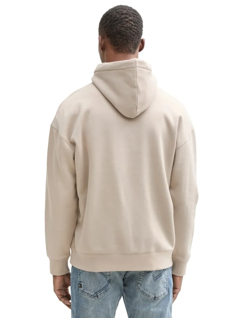 Tom Tailor Denim Pullover & Sweatshirts*Relaxed Hoodie Sweatshirt mit Logo-Print light dove grey