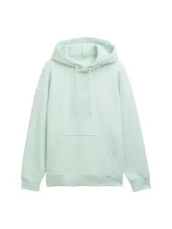Tom Tailor Denim Pullover & Sweatshirts*Relaxed Hoodie Sweatshirt mit Logo-Print sea foam
