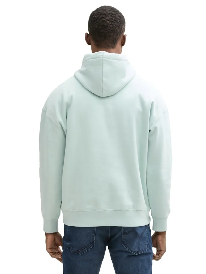 Tom Tailor Denim Pullover & Sweatshirts*Relaxed Hoodie Sweatshirt mit Logo-Print sea foam