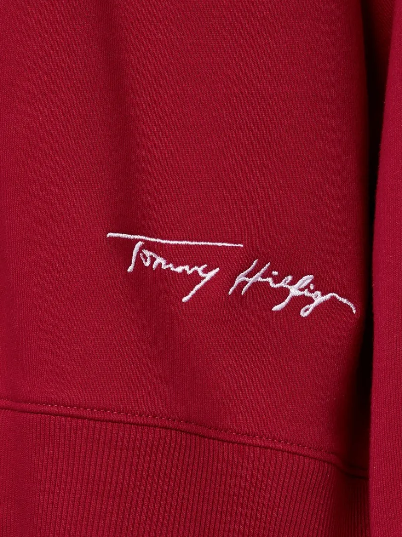 Tommy Hilfiger Pullover & Sweatshirts*RELAXED SCRIPT OPEN-NK raspberry juice