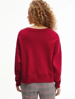 Tommy Hilfiger Pullover & Sweatshirts*RELAXED SCRIPT OPEN-NK raspberry juice