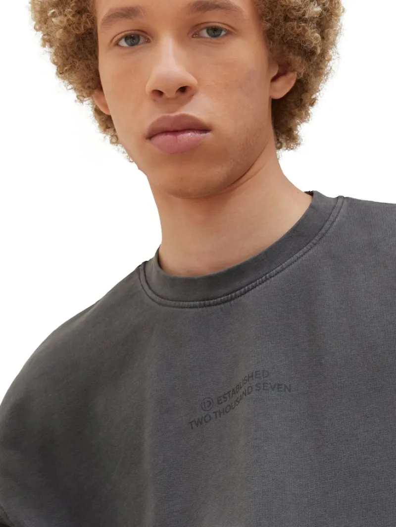 Tom Tailor Denim Pullover & Sweatshirts*Relaxed Sweatshirt Washed Black