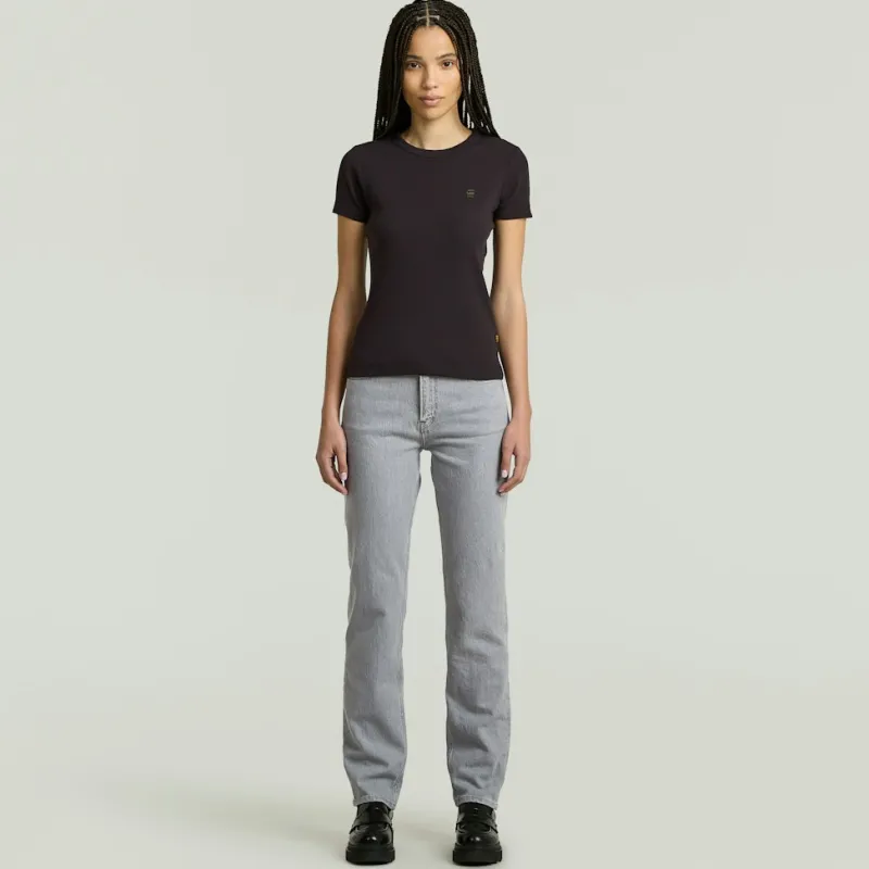 G-star Raw Shirts*Rib cap sleeve wmn dk black