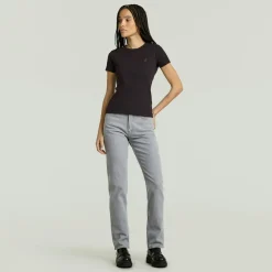 G-star Raw Shirts*Rib cap sleeve wmn dk black